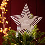 Personalised Memorial Star Christmas Tree Topper, thumbnail 4 of 4