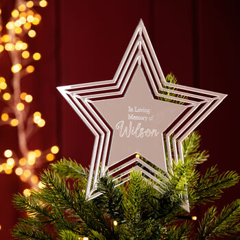 Personalised Memorial Star Christmas Tree Topper, 4 of 4