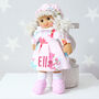 Personalised Mini Pink Floral Rag Doll, thumbnail 1 of 4