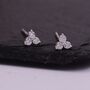 Very Tiny Three Dot Trio Stud Earrings, thumbnail 3 of 12