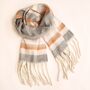 Terracotta Stripe Winter Scarf, thumbnail 3 of 5