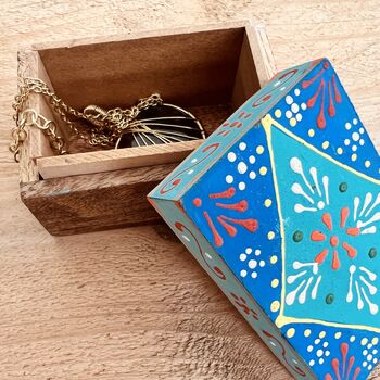 Hand Painted Set Of Three Mini Trinket Jewellery Box, 5 of 11