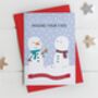 Funny Personalised 'Missing Your Face' Christmas Card, thumbnail 2 of 3