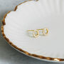 Gold Plated Diamante Loop Earrings, thumbnail 1 of 3