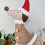 Christmas Dachshund Decoration, thumbnail 2 of 3