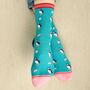 Women's Bamboo Socks Turquoise Puffins, thumbnail 1 of 5