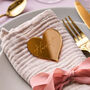 Personalised Gold Heart Wedding Place Setting, thumbnail 4 of 5