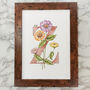 Z Is For Zinnia Pink Or Blue Initial Print, thumbnail 8 of 11