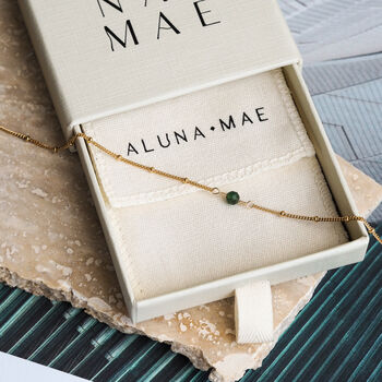 May Birthstone Emerald Gold Bracelet, 5 of 5