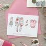 Personalised Pink New Baby Clothes Card, thumbnail 1 of 6