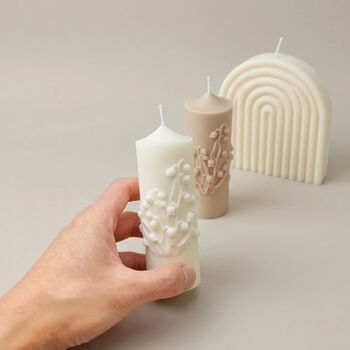 Minimalist Floral Wedding Candles, 4 of 7