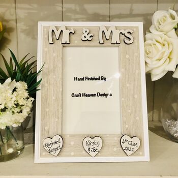 Personalised Mr Mrs Wedding Gift Photo Frame, 4 of 5