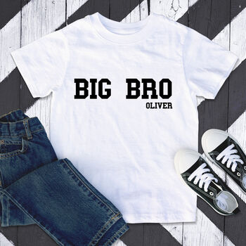 Personalised Big Bro T Shirt, 2 of 4
