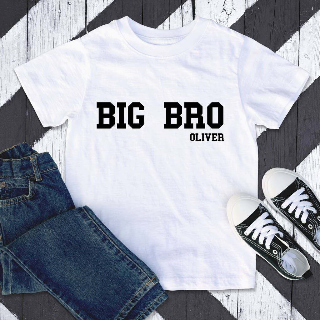 Personalised Big Bro T Shirt By Red Berry Apple