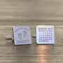 Personalised Proud New Daddy Calendar Cufflinks, thumbnail 1 of 3