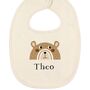 Boho Bear Personalised Baby Bib, thumbnail 1 of 1