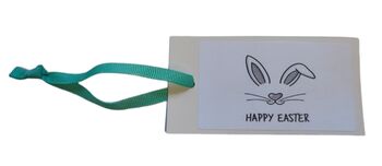 Happy Easter Brown Bunny And Gift Card And Gift Box, 6 of 8