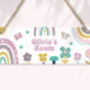Personalised Rainbow Door Sign, Boho Nursery Decor, thumbnail 2 of 2
