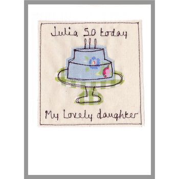 Personalised Cake Birthday Card For Her, 10 of 12