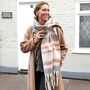 Terracotta Stripe Winter Scarf, thumbnail 5 of 5