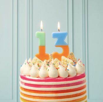 Ombre Number Birthday Cake Candles, 2 of 5
