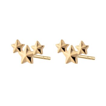Star Cluster Stud Earrings, Silver Or Gold Plated, 6 of 8