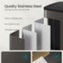 Dual Compartment Kitchen Bin Pedal Trash Can, thumbnail 6 of 7