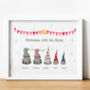 Personalised Christmas Gonk Family Print | Gift For Mum, thumbnail 1 of 5