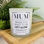 Personalised Mothers Day Left Alone Candle, thumbnail 3 of 12