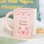 I Love Books Pink Book Shaped Mug, thumbnail 1 of 3