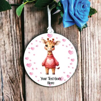 Personalised Giraffe Love Decoration, 2 of 2