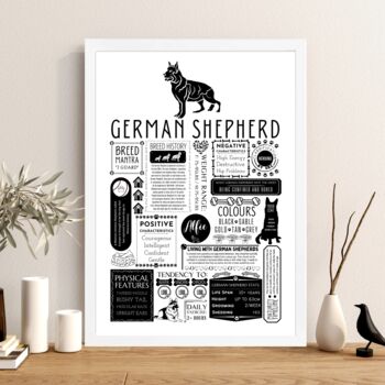 Personalised German Shepherd Dog Trait Fact Print, 3 of 7