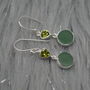 Peridot Jade Earrings: Gold Or Silver, Dangle Drop, thumbnail 6 of 10