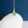 Sterling Silver Jade Teardrop Necklace, thumbnail 2 of 11