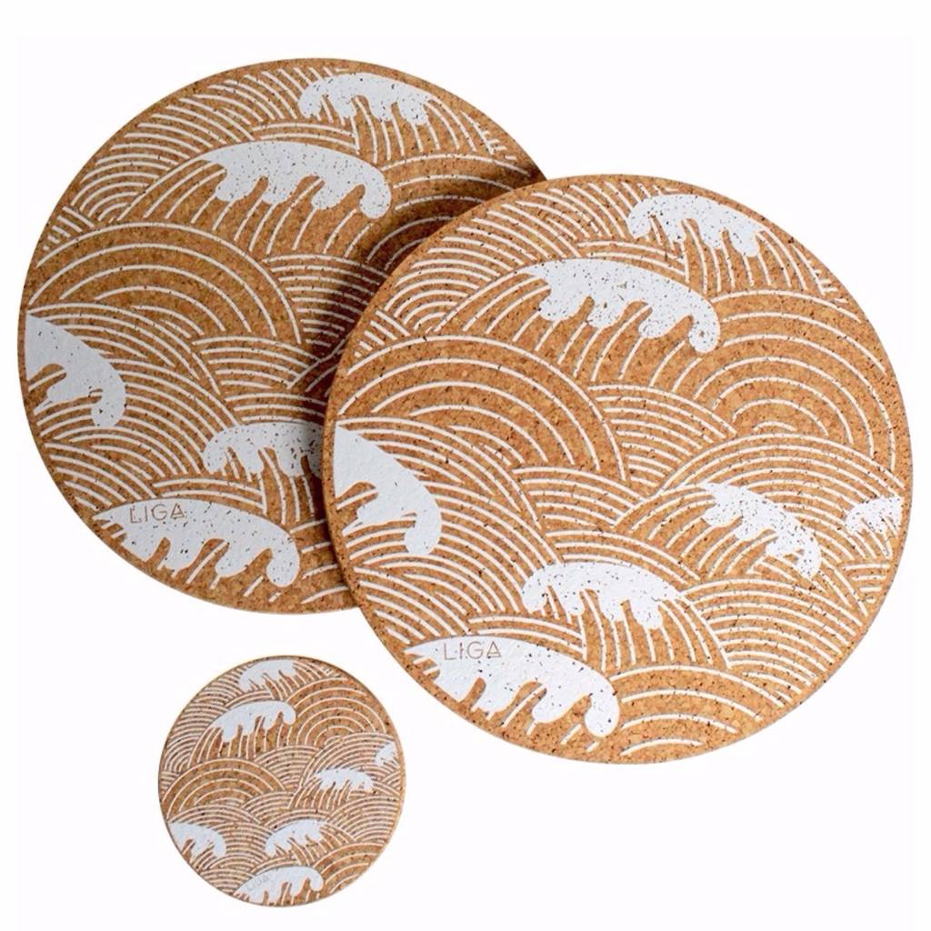 wave cork mats by liga