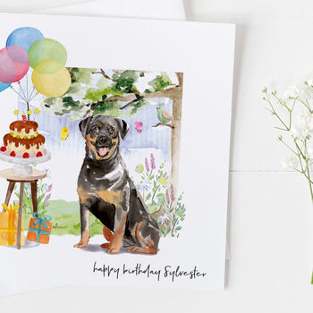 Rottweiler Dog Birthday Card, Pet Card ..7v21a, 2 of 4