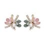 Monaco D’or La Belle Flower Petals Charm Stud Earrings, thumbnail 3 of 4