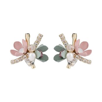 Monaco D’or La Belle Flower Petals Charm Stud Earrings, 3 of 4