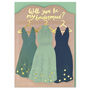 'Will You Be My Bridesmaid?' Bridesmaid Dresses Card, thumbnail 1 of 2