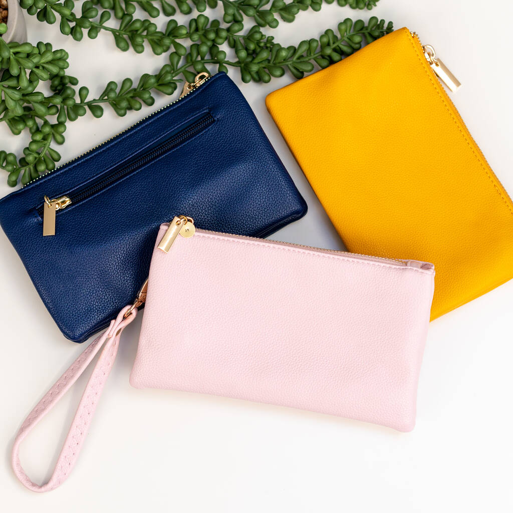 Personalised Double Pocket Clutch Bag By Posh Totty Designs Creates