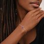 Personalised Sterling Silver February Birthstone Amethyst Bracelet, thumbnail 3 of 12