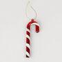 G Decor Shiny Glass Candy Cane Christmas Tree Ornament, thumbnail 4 of 4