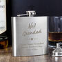 Personalised Number One Engraved Stainless Steel Hip Flask, thumbnail 5 of 6