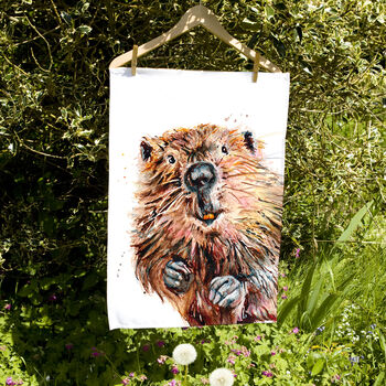 Inky Beaver Tea Towel, 7 of 11