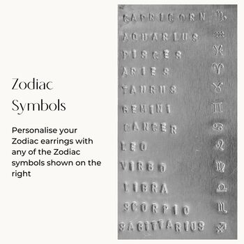 Organic Zodiac Stud Earrings, 6 of 7