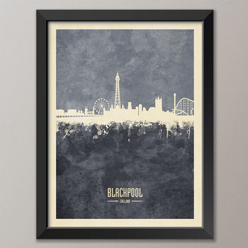 Blackpool Skyline Print And Box Canvas, 4 of 6