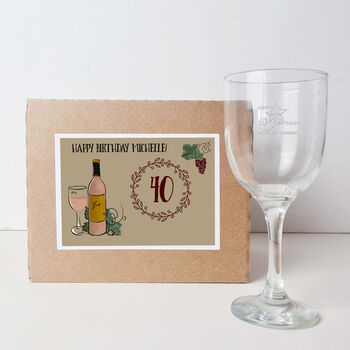 40th Birthday Gift Wine Glass, 5 of 7