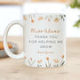 Personalised Floral Teacher Mug, thumbnail 2 of 2