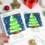 Personalised Festive Tree Family Christmas Card, thumbnail 1 of 7