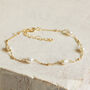 Gold Plated Sterling Silver And Pearl Bracelet, thumbnail 4 of 6
